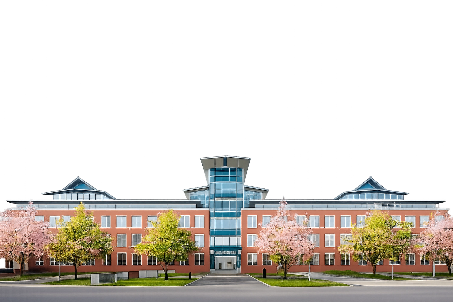 Mes West GmbH - Fachkräfte-, Investitions- und Unternehmenslösungen - Gebäude mit Bäumen an der Vorderseite